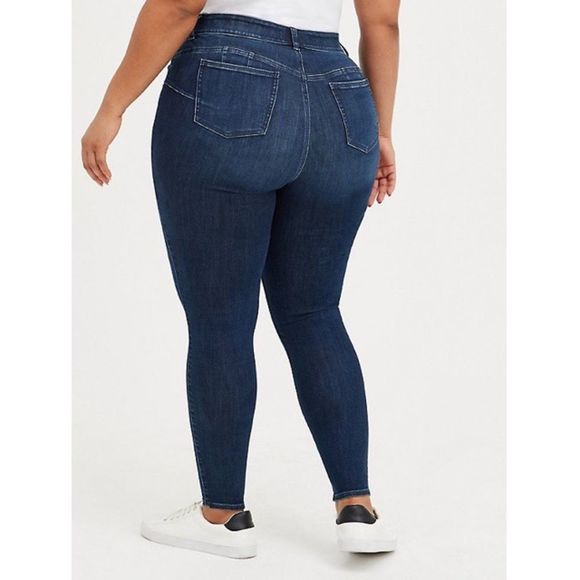 TORRID bombshell skinny jean medium wash size 14 - Picture 2 of 10